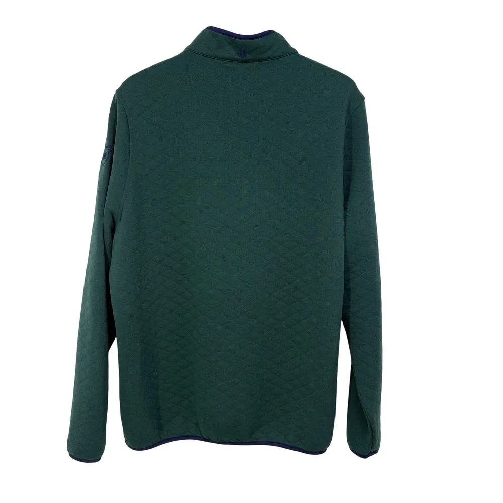 Holderness & Bourne The Sullivan Quilted Pullover XXL Pine Navy Golf Pullover